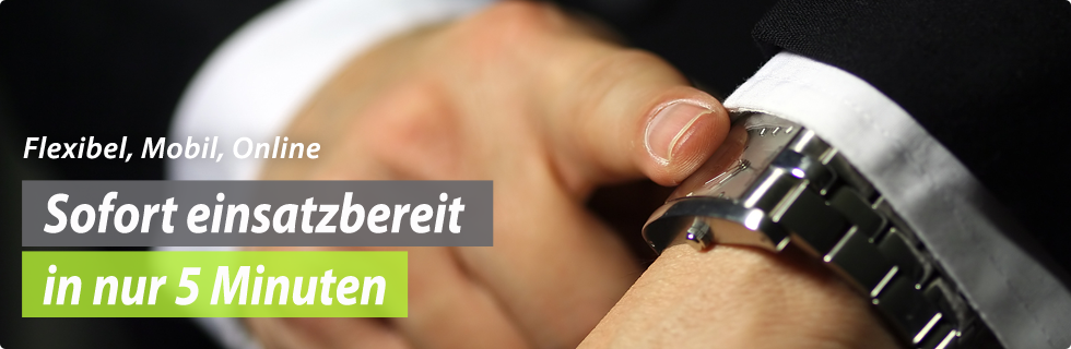 Sofort einsatzbereit, in nur 5 Minuten